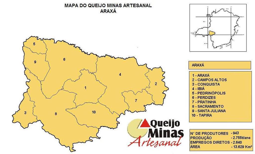 26 Figura 4. Mapa do estado de Minas Gerais destacando a Microrregião de Araxá, listando os municípios componentes. Fonte: EMATER MG, 2017. 2.2.1.3.