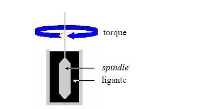 Figura 2.32 : Esquema de funcionamento do viscosímetro rotacional (ROHDE, 2007). 2.8.