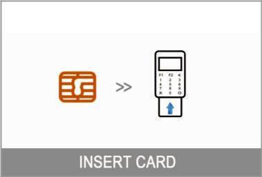 Se o cartão suportar a verificação do PIN (personal identification number), o terminal irá processar o código PIN e irá exibir PIN OK, caso o código PIN tenha sido introduzido corretamente pelo seu