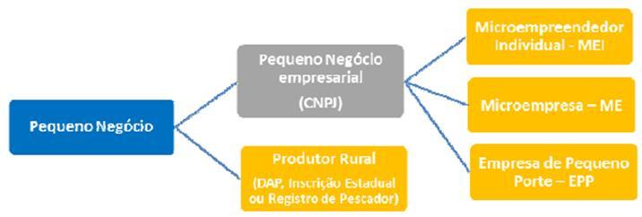 Negócios Empresariais O grupo de Negócios Empresariais que compõem o Público do Sebrae é chamado de Pequenos Negócios.