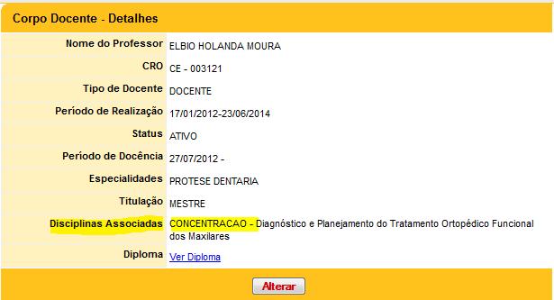 Carga Horária 04-Carga Horária (artigo 164) Especialidades Carga Horária 01-Cirurgia e Traumatologia Buco-Maxilo-Faciais 2.