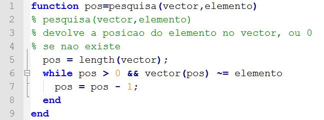 Exemplo 2: contar presenças Se começarmos do fim e formos decrementando a posição, fica automaticamente no 0 quando