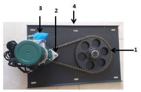 1 - CORRENTE DE TRANSMISSÃO: Essa corrente gera tração no Automatizador, movimentando o eixo com isso proporciona o ciclo de abertura e fechamento da porta.