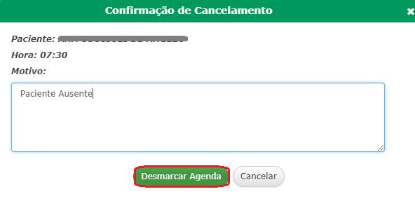 Reagendar a consulta: Preencher os campos, selecionar qual tipo de filtro, e Pesquisar Paciente Identificado o paciente, na aba Ação selecionar a seta indicada para