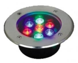Balizas LED Exteriores Downlight LED Embutir Chão RGB Watts 3W 7W 12W Temp.