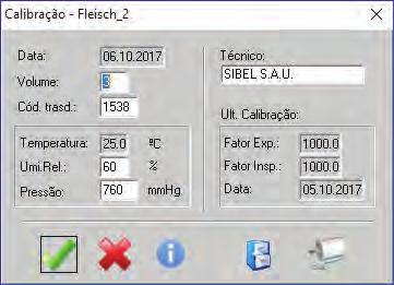 Manual do Software SIBELMED W20s 79 OK Sai da calibração, atualizando os valores. Cancelar Sai da calibração, sem atualizar. Ajuda Mostra a ajuda. Calibrar Inicia o processo de calibração.