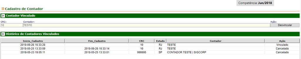 03 Cadastro de Responsável (Contador) Menu de acesso: Acessórios > Cadastro Responsável (Contador) O cadastro de Responsável (Contador)