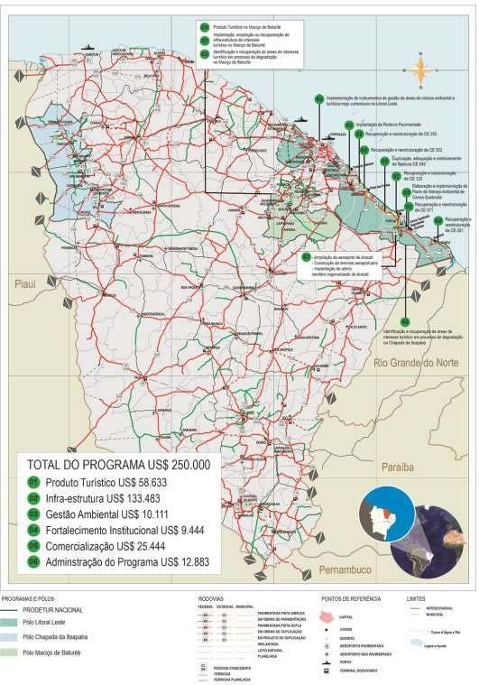 31 Mapa 03 Programa do Desenvolvimento do Turismo do Brasil - Prodetur Nacional - CE Fontes :https://cidades.ibge.gov.