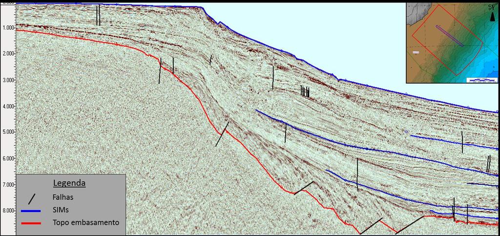 114 Mais regionalmente é possível identificar o sistema de transferência do Rio de la Plata (Soto et al., 2011) de direção NNW-SSE que ingressa na porção SW da área de estudo.