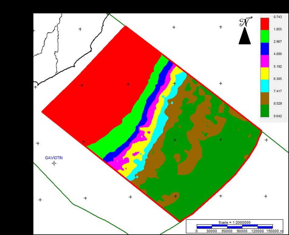 63 O mapa de anomalias magnéticas reduzido ao pólo mostra que a região do Alto de Polônio está associada, em geral, a baixos magnéticos (Figura 39).