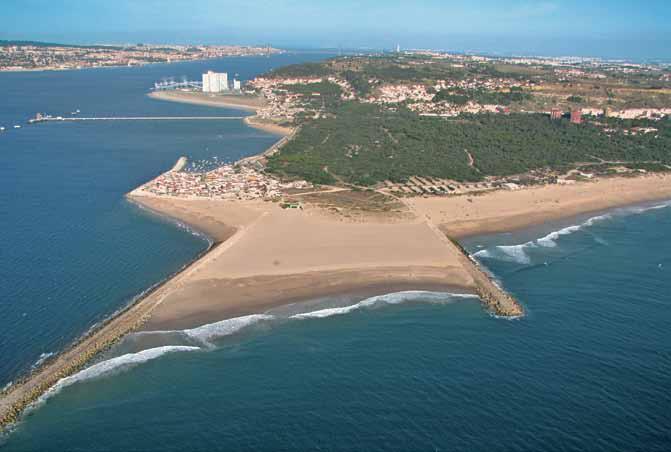 Se as águas atingirem a base das arribas alcantiladas, a largura da margem mede-se a partir da crista do alcantil, sendo, neste caso, a margem sobrelevada.