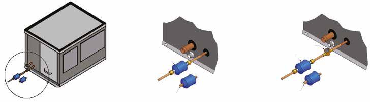 Tubulação Frigorífica (Interligação) Tubulações de refrigerante A interligação das unidades deverão ser feitas preferencialmente com tubos de cobre interligando as unidades.