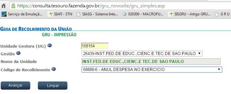 Devolução por Guia de Recolhimento da União (GRU) Casos de devolução Conforme item 8.