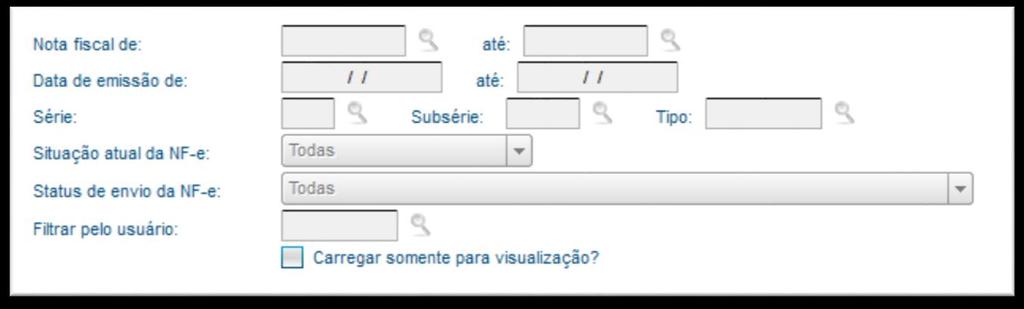 Versão TSS e Java: Exibe a versão do TSS e do Java que estão sendo utilizados. Forma de emissão: Permite alterar a forma de emissão das notas fiscais eletrônicas.