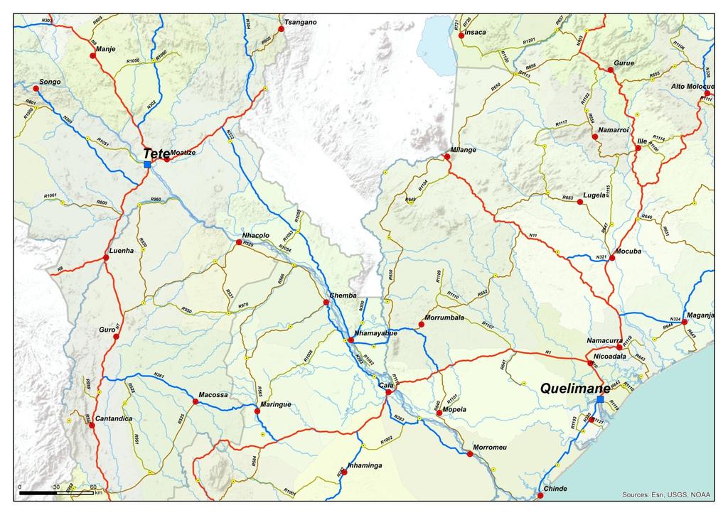 Mutarara Nicoadala Ministério das Obras 8 ÁREA DE ESTRADAS E PONTES ZONA CENTRO Madamba 1.