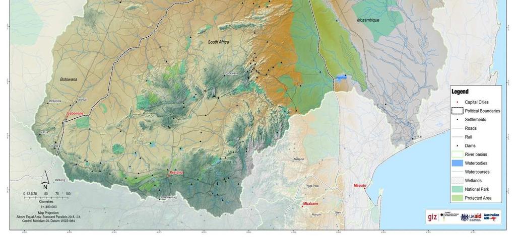 COOPERAÇÃO REGIONAL Bacia do Rio Limpopo Moçambique, RSA, Botswana e