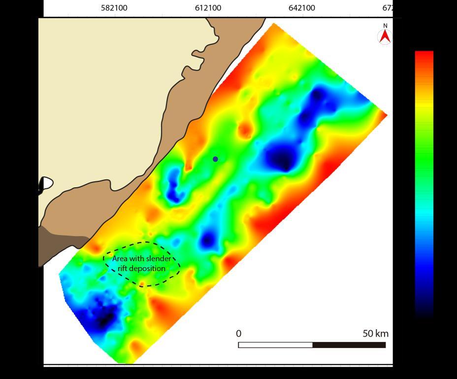 34 The transition region between Jacuípe and Camamu is a very complex area of tilted and eroded blocks. Mapping the intra-rift unconformities was an uncertainty task.