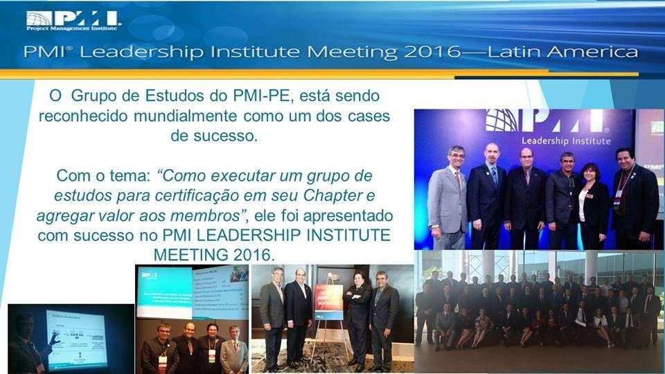 PMI-PE - Reconhecimento Mundial Encontro de Lideranças do
