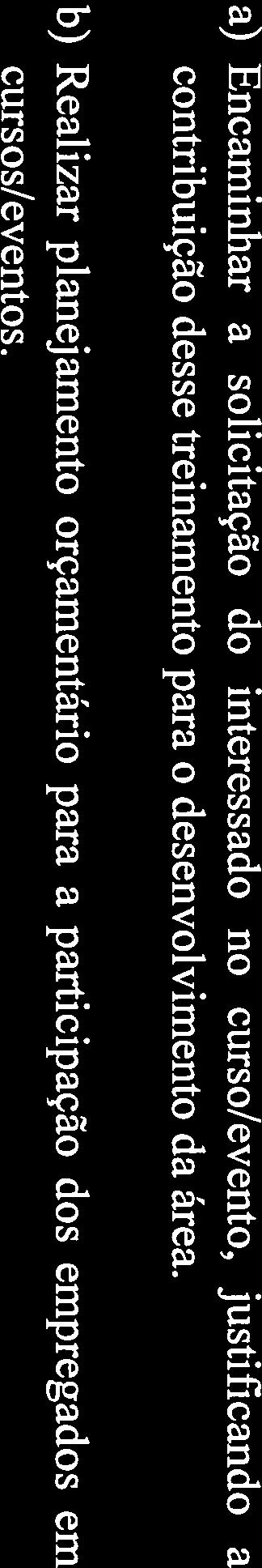 desenvolvimento da área. b) Realizar planejamento orçamentário para a participação dos empregados em cursos/eventos. 8. DISPOSIÇÕES GERAIS 8.
