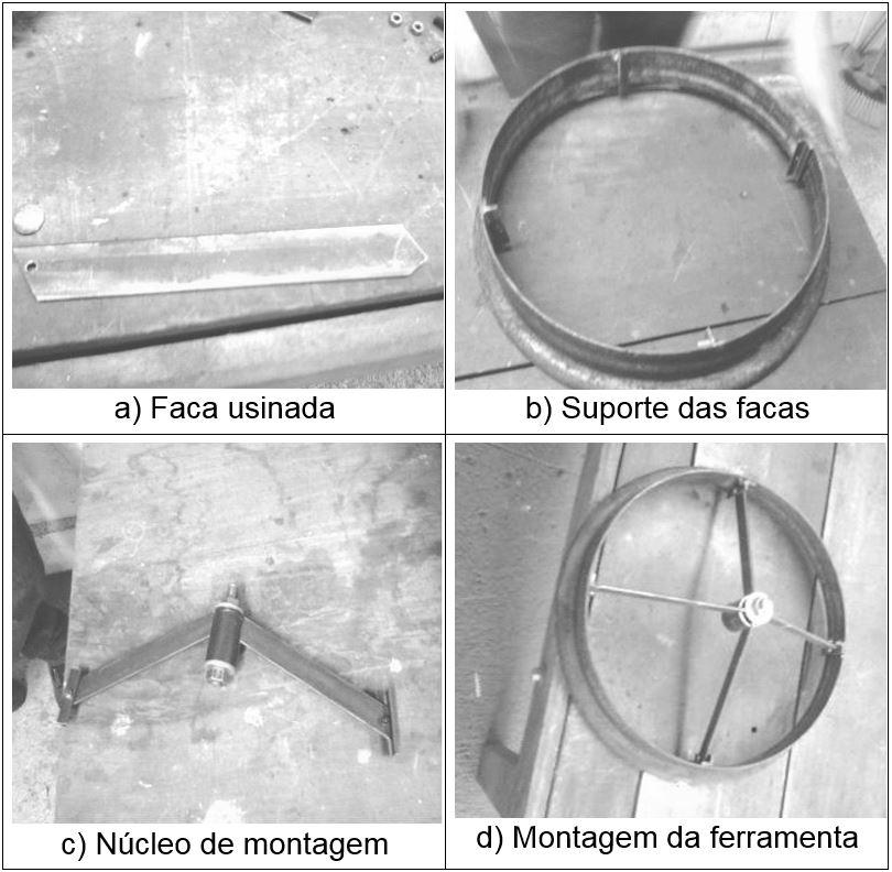 Utilização de aços recicláveis na fabricação de facas radiais para corte longitudinal de bambu A Figura 9a mostra a faca usinada.