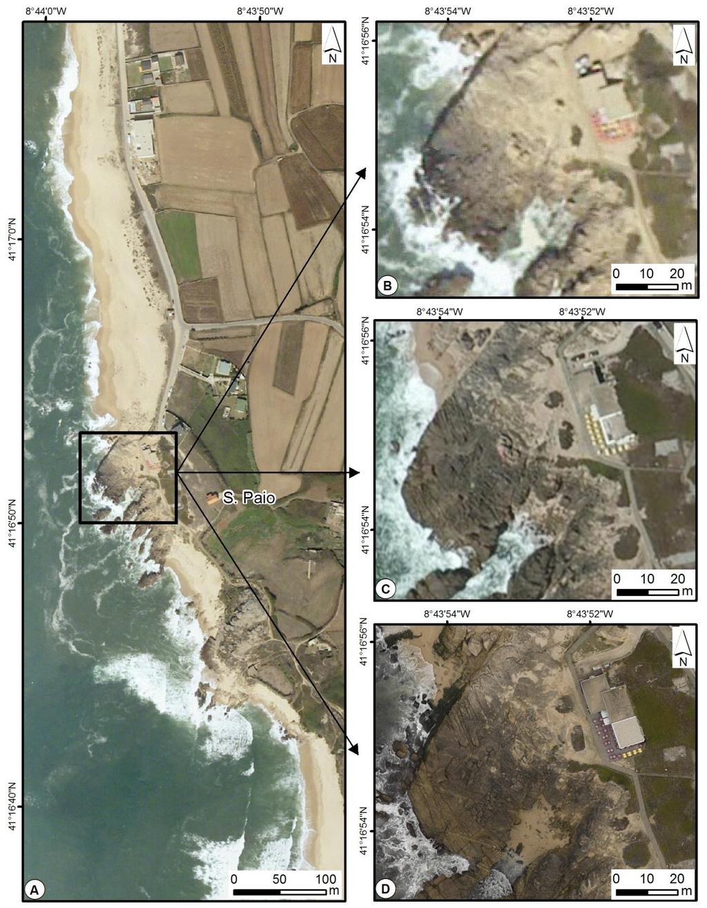 Figura 3 Diversos aspectos cartográficos da área de S.