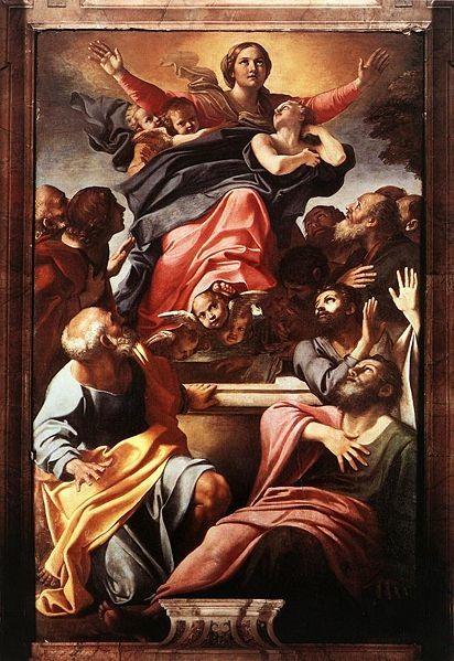 A assumção da Virgem Maria, Carracci Na pintura barroca é valorizado o acontecimento e a acção, através duma composição aberta, onde