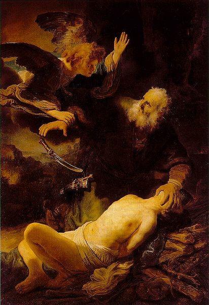Abraham e Isaac, Rembrandt A pintura foi conduzida a um dramatismo fantasista que fascinou
