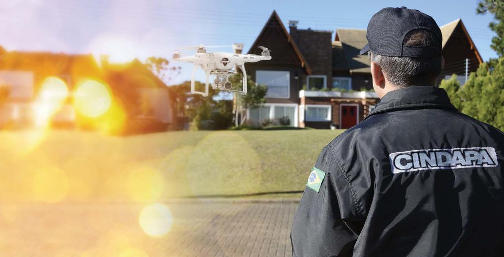 Drone Mais uma exclusividade da Cindapa para seus clientes é a utilização de drones para a realização de rondas de vigilância, trazendo uma série de vantagens,