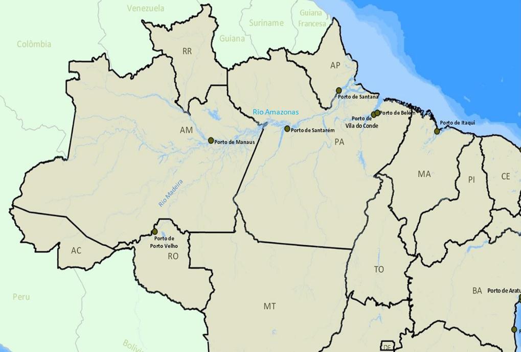 5.1. Caracterização Geral da Hidrovia O Porto de Porto Velho está localizado na Hidrovia do Rio Madeira, dentro da Bacia Amazônica. A Hidrovia do Rio Madeira possui 1.