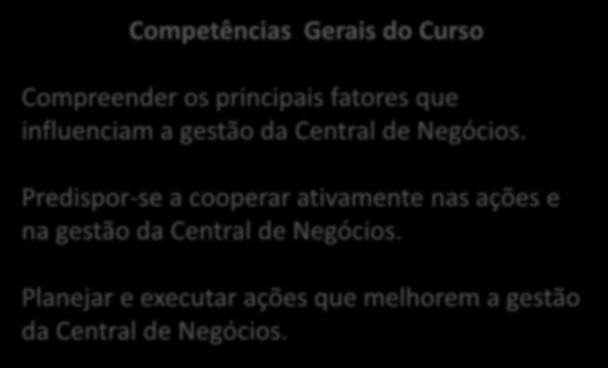 Compreender os principais fatores que influenciam a gestão da Central de Negócios.