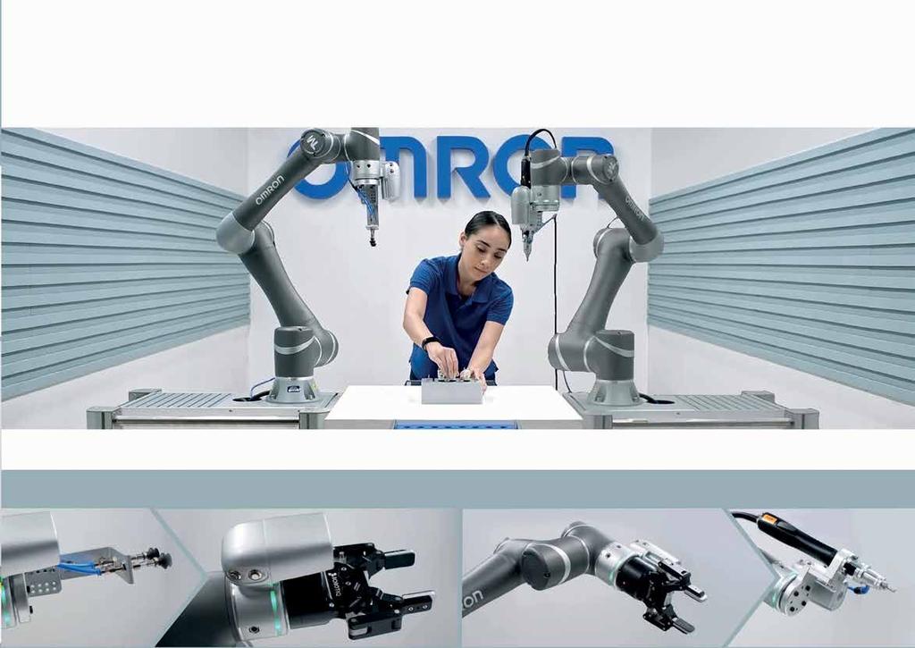 FLEXÍVEL PARA A SUA FÁBRICA O robô colaborativo da série TM da OMRON é tão versátil que lhe pode ser atribuída praticamente qualquer tarefa.