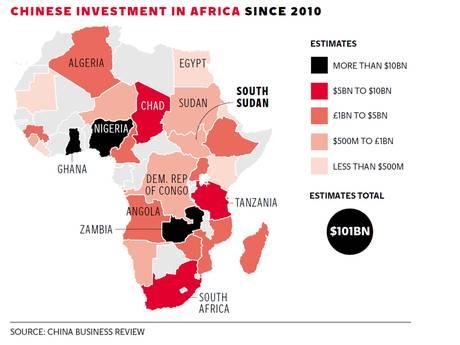 Presença chinesa China: país que mais investe na África, aos poucos substituindo a presença europeia ou