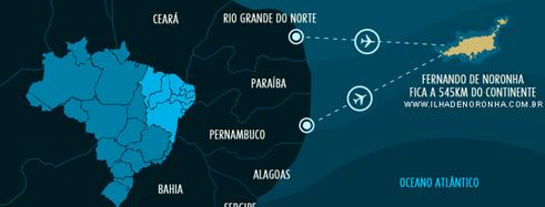 Dados Geográfico e Demográfico Arquipélago pertencente ao estado de Pernambuco, formado por 21 ilhas, tendo uma principal chamada "Fernando de Noronha" (única