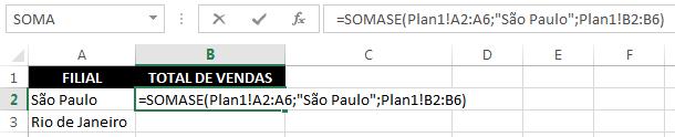 Excel - Módulo I Queremos calcular o total de ganhos de cada cidade separadamente. Comece criando a seguinte planilha na Plan2: Agora siga os passos adiante: 1.