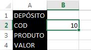 Excel - Módulo I Vamos a um exemplo. Na tabela a seguir, ao informar o código de um produto e teclar ENTER, a função retornará o nome e o valor do produto.