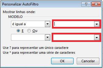 Classificação e filtragem de dados 6 Não termina com: Ao contrário do comando anterior, exibe apenas os registros que não terminam com o texto comparado; Contém: Exibe os registros que contêm, em