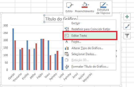 e, no grupo Layout de Gráfico, clique na seta do menu drop-down do botão Adicionar Elemento Gráfico.