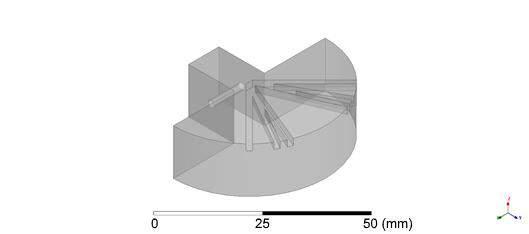 53 Capítulo 5 Descrição do projeto Na Figura 5-10 pode ser visto em detalhe a peça projetada para suportar as placas do refletor em três ângulos distintos, 30, 45