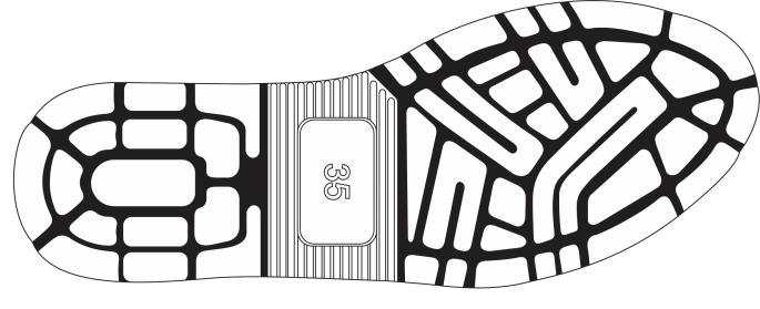 Altura do Bico Altura do Trazeiro Palmilha amortecedora 12- SOLA Peça integrante da base inferior do calçado.