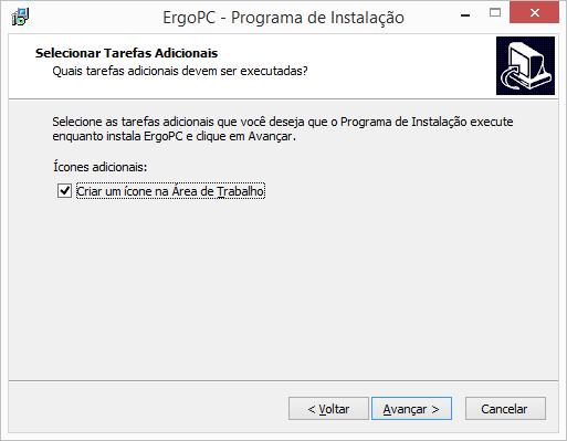 5. Se desejar criar um ícone na Área de Trabalho