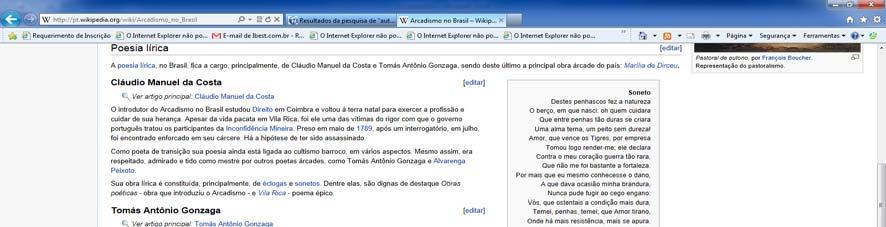 As Liras de Tomás Antônio Gonzaga, popularmente conhecidas como Marília de Dirceu, constituem a obra poética de maior relevância do século XVIII do Brasil e do Neoclassicismo em língua portuguesa. [.