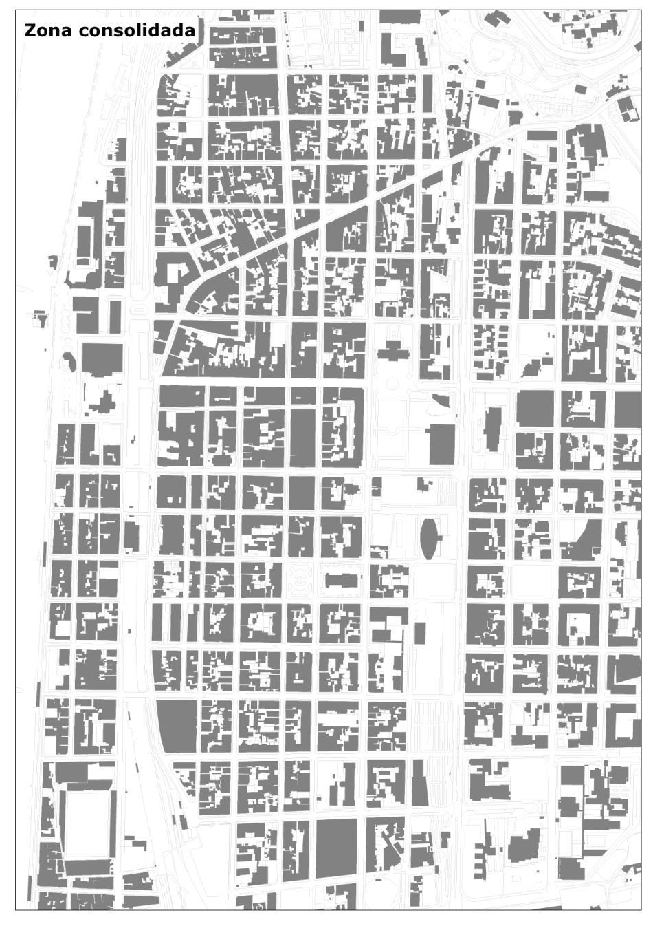 Tecidos Urbanos A metodologia adotada na definição dos tecidos urbanos teve por base as normas do PROT-N, sendo o solo urbanizado tipificado de acordo com os seguintes critérios: Zona Consolidada
