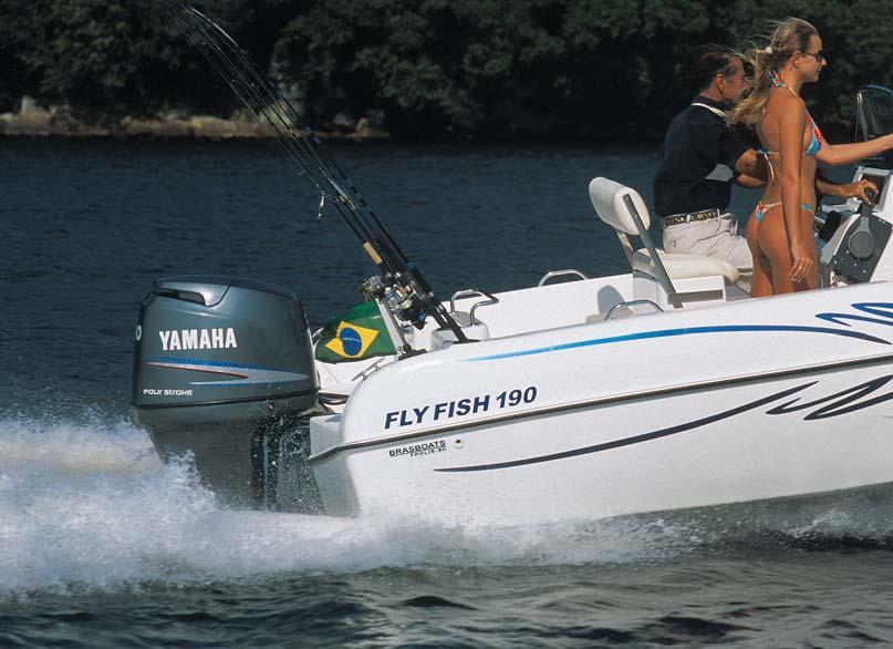 Lancha Fly Fish 190 Esta lancha da Brasboats tem bom desempenho e lay-out na medida para