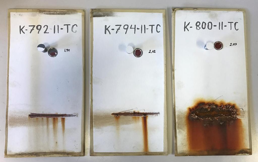 Esquema de Pintura 6 anos em exposição ao ambiente marítimo Silicato de zinco Primer epoxi Acabamento PU EFS total: 280 µm