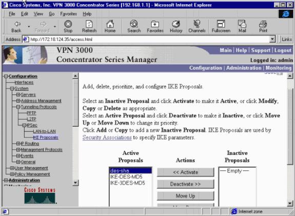 3. Selecione Configuration > System > Tunneling Protocols > IPSec LAN-to-LAN > Add (Configuração > Sistema > Protocolos de Canalização > IPSec LAN para LAN > Adicionar).