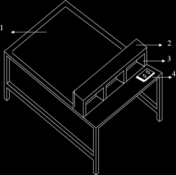 12 Placa em acrílico leitoso Anteparo Compartimento para cartões estímulos Interruptor es Figura 1.