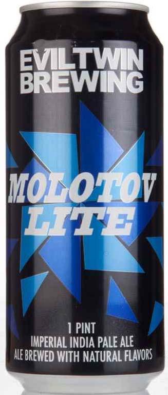 MOLOTOV COCKTAIL LITE Imperial IPA 8,5% ABV 90 IBU MOLOTOV COCKTAIL Imperial / Triple IPA 13% ABV Aroma de média intensidade mas muito agradável com notas frutadas e algumas notas de resina de pinho.