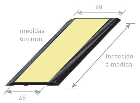 Perfil para solo Perfil de alumínio desenvolvido para aplicar lâminas de policarbonato em pavimentos irregulares.