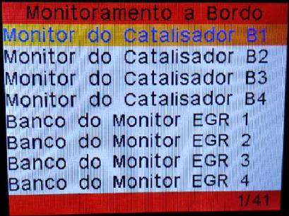 Você pode usar botão [ ] [ ] para selecionar um item e pressione [ ], em seguida, siga na tela instruções para executar o teste.