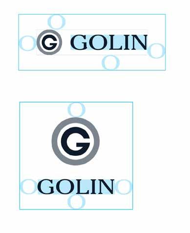 1.3 - Redutibilidade do Logotipo Golin O limite de redução refere-se ao quanto o logotipo pode ser reduzido sem que se perca a legibilidade confortável.